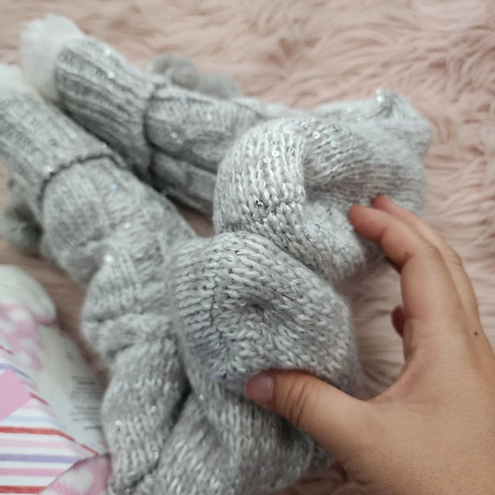 2 Pairs Of Cozy Fluffy Socks Sherpa Plush Woven Shea Butter